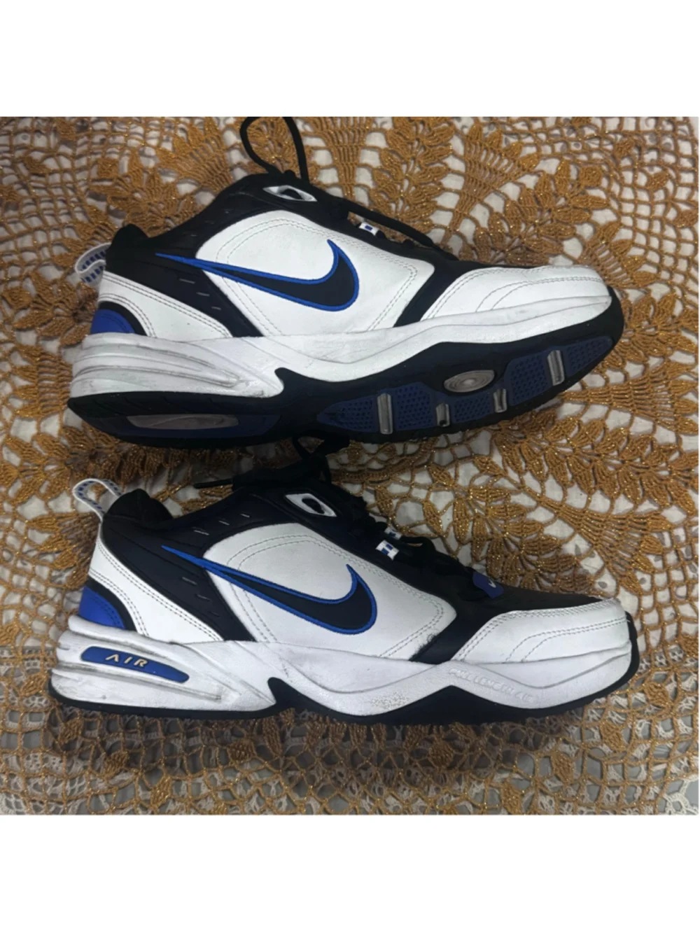 Nike Air Monarch Sneakers Black and White